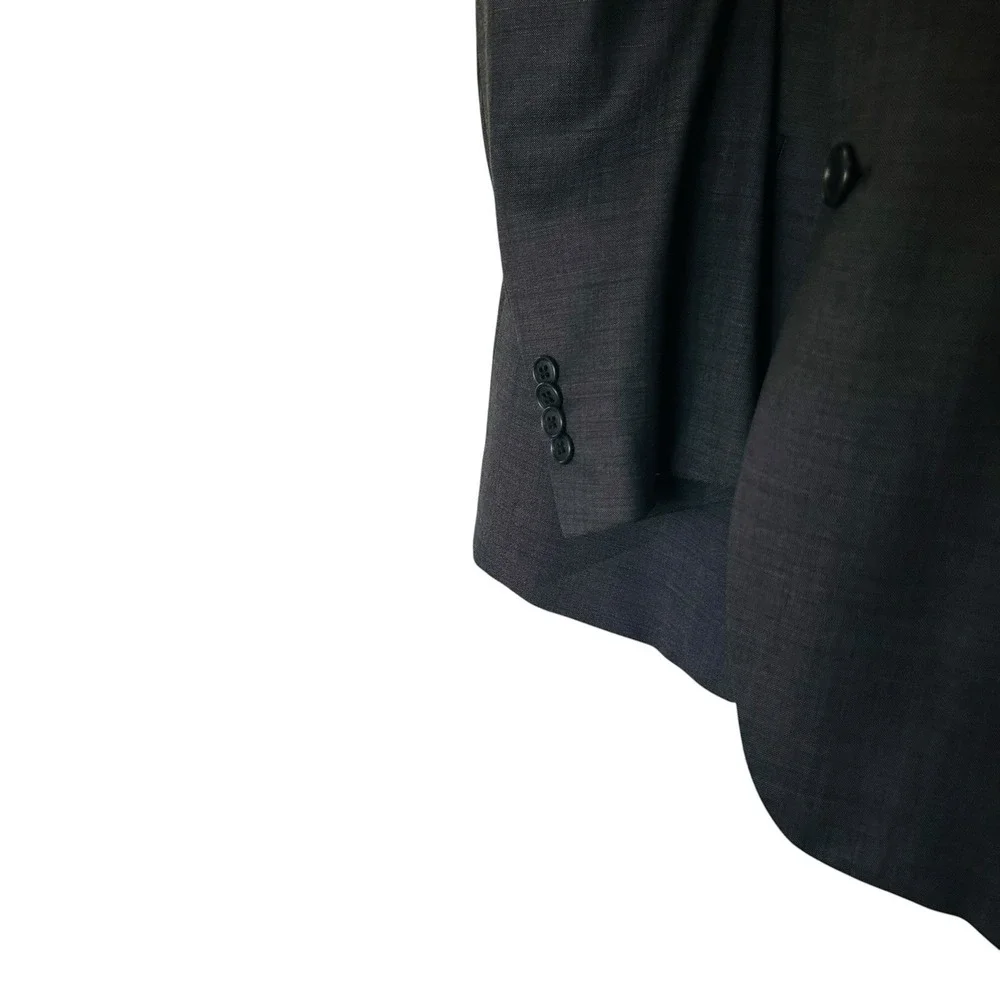 John Varvatos USA 44R Charcoal Gray Wool Blend Sport Coat Blazer 2 Button Vented